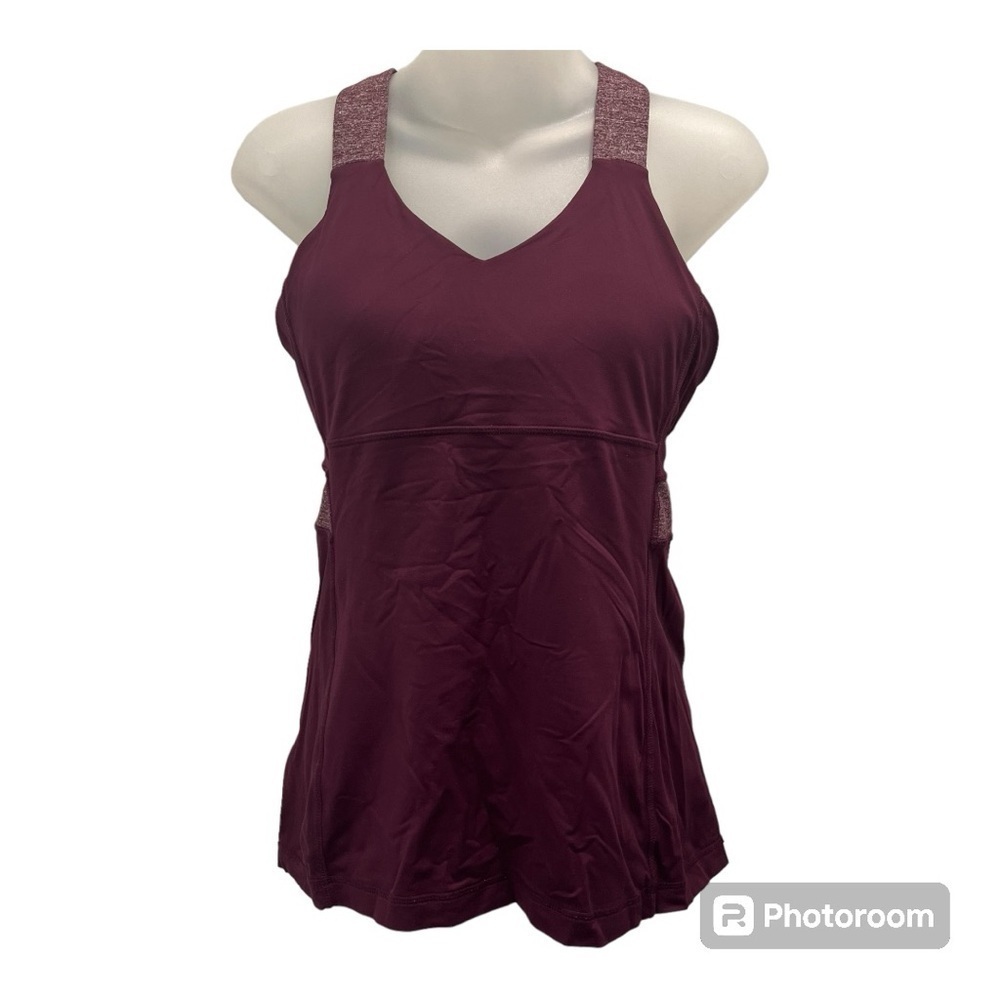 Lululemon plum coloured tank size 10